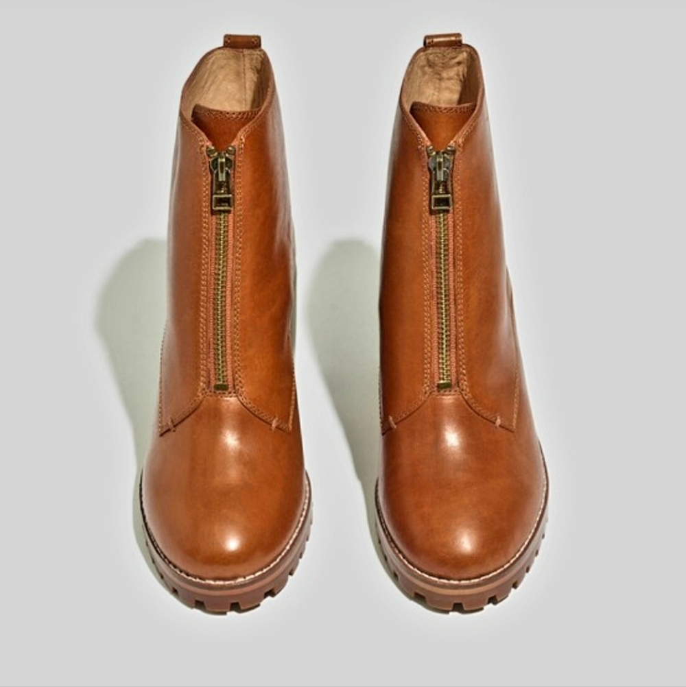 Madewell The Alyce Zip-Front Women's Leather Boots